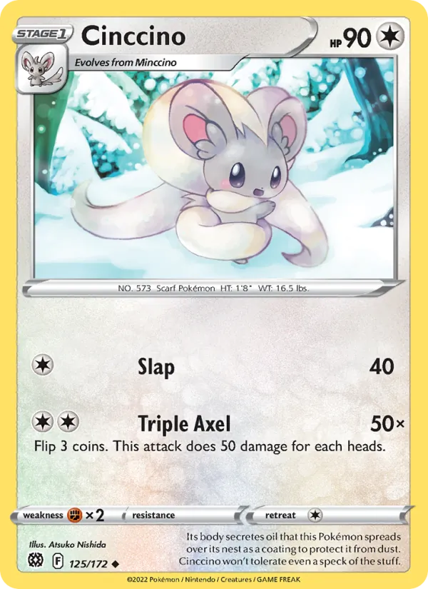 Cinccino — Brilliant Stars #125 (Pokémon TCG card)