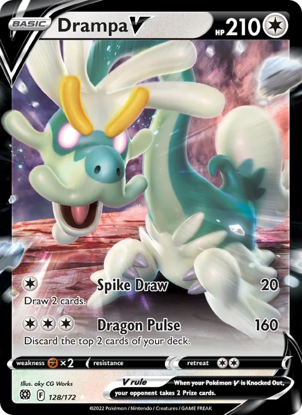 Drampa V — Brilliant Stars #128 (Pokémon TCG card)