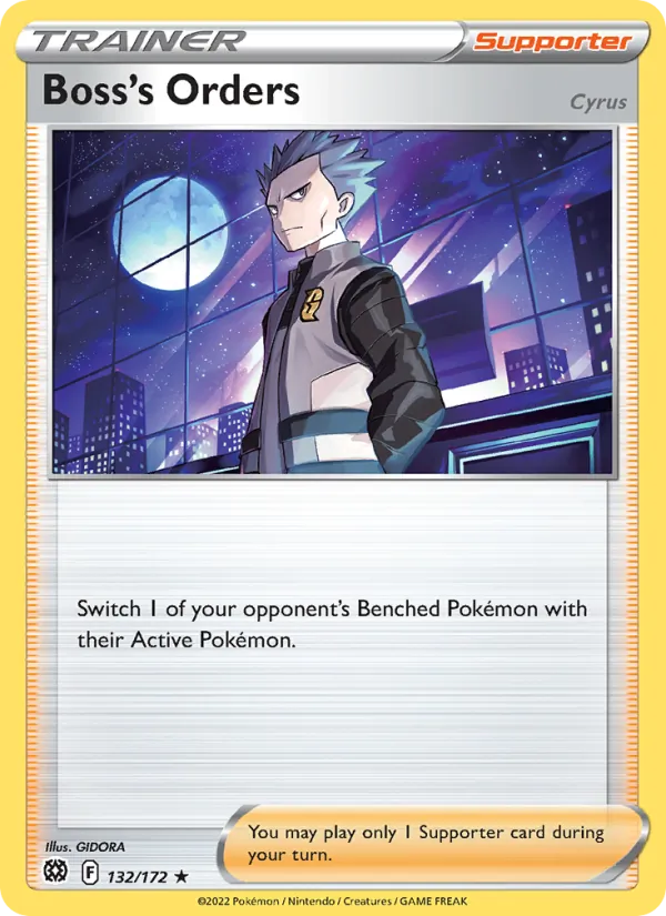 Boss's Orders — Brilliant Stars #132 (Pokémon TCG card)