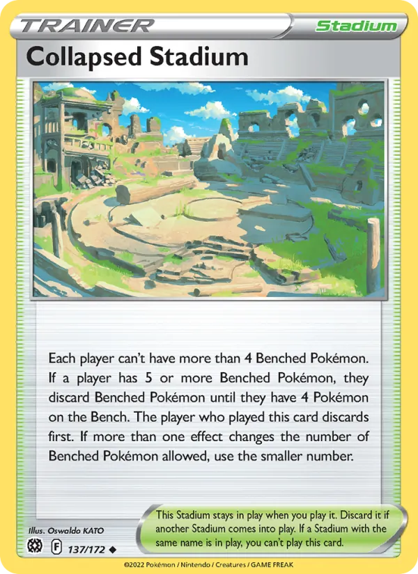 Collapsed Stadium — Brilliant Stars #137 (Pokémon TCG card)