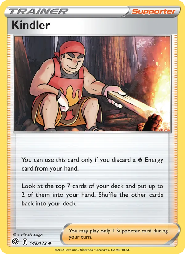 Kindler — Brilliant Stars #143 (Pokémon TCG card)