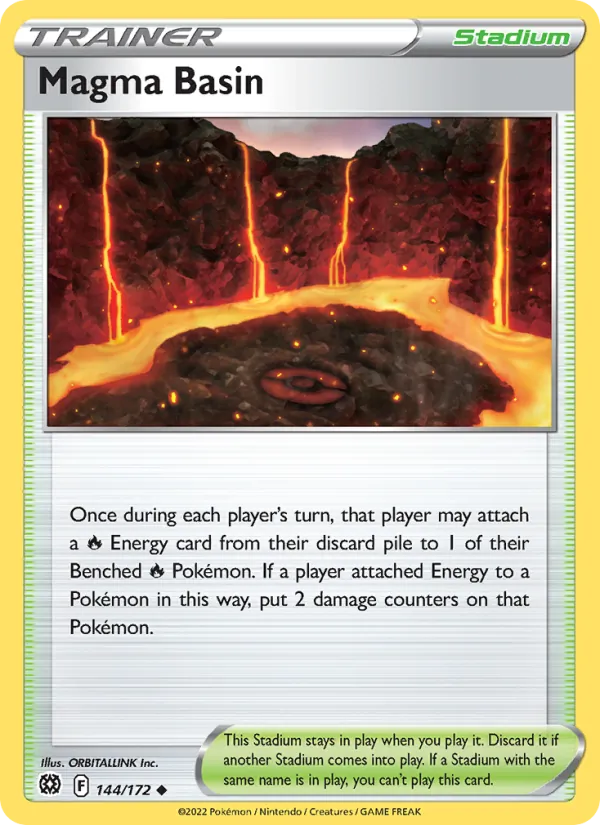 Magma Basin — Brilliant Stars #144 (Pokémon TCG card)