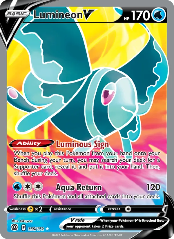 Lumineon V — Brilliant Stars #155 (Pokémon TCG card)