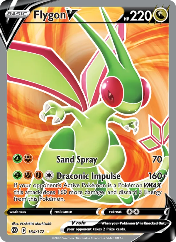 Flygon V — Brilliant Stars #164 (Pokémon TCG card)