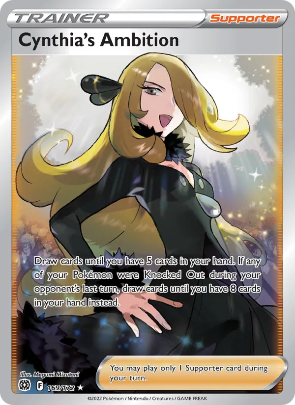Cynthia's Ambition — Brilliant Stars #169 (Pokémon TCG card)