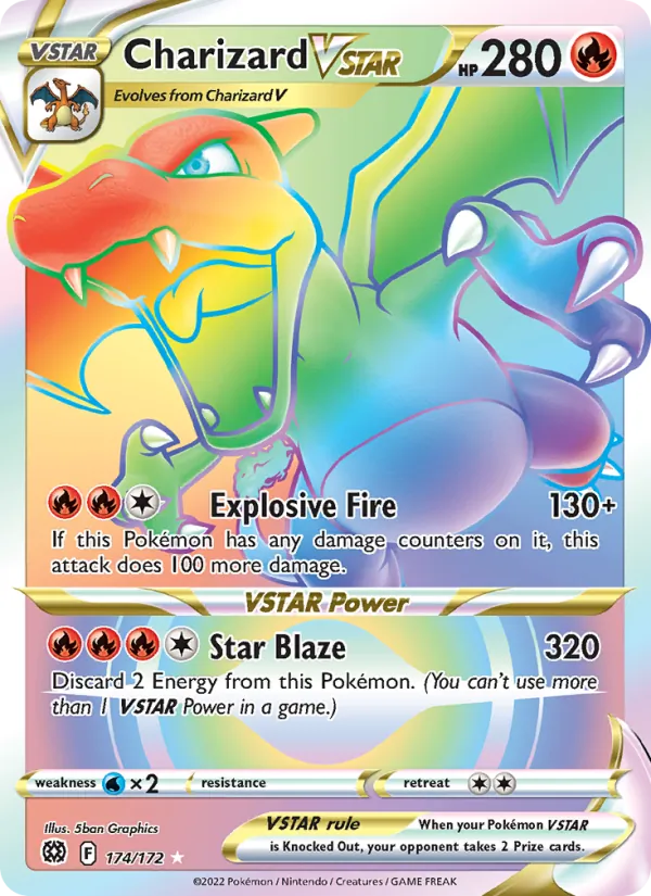 Charizard VSTAR — Brilliant Stars #174 (Pokémon TCG card)