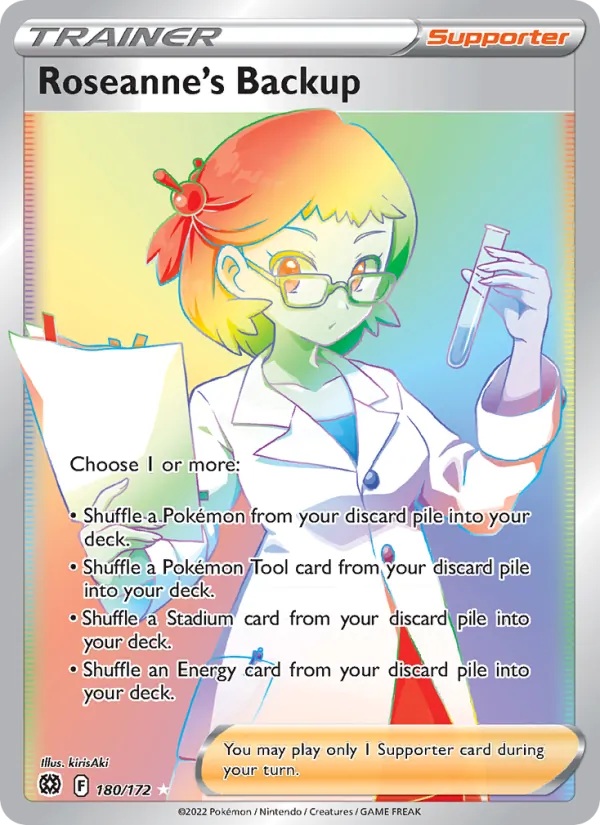 Roseanne's Backup — Brilliant Stars #180 (Pokémon TCG card)