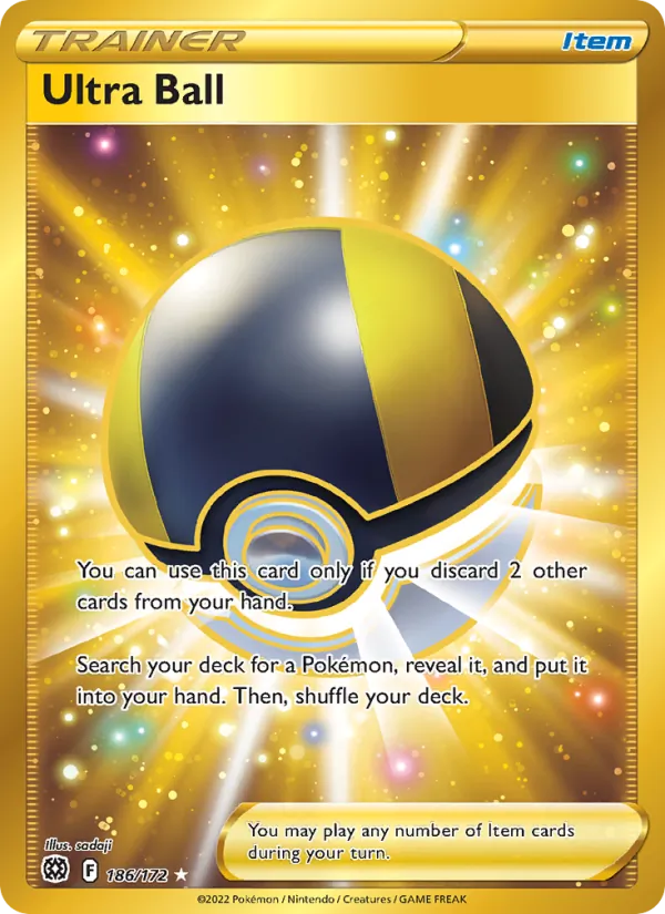 Ultra Ball — Brilliant Stars #186 (Pokémon TCG card)