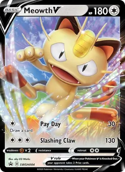 Meowth V (SWSH Black Star Promos #SWSH004)