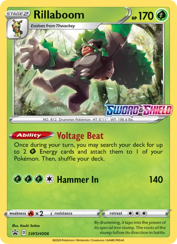 Rillaboom — SWSH Black Star Promos #SWSH006 (Pokémon TCG card)
