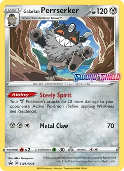 Galarian Perrserker (SWSH Black Star Promos #SWSH008)