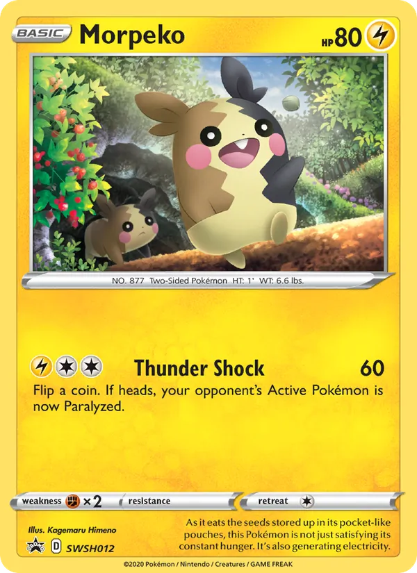 Morpeko — SWSH Black Star Promos #SWSH012 (Pokémon TCG card)