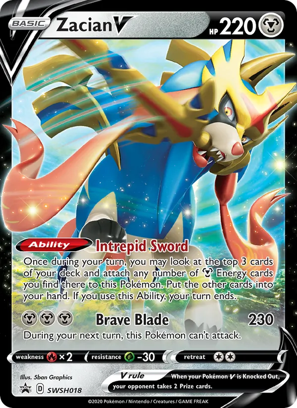 Zacian V — SWSH Black Star Promos #SWSH018 (Pokémon TCG card)
