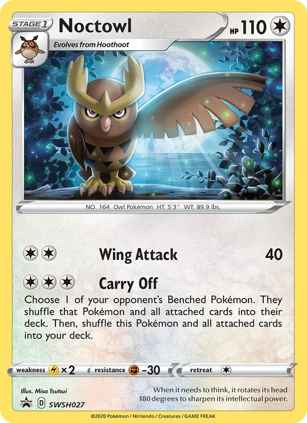 Noctowl — SWSH Black Star Promos #SWSH027 (Pokémon TCG card)