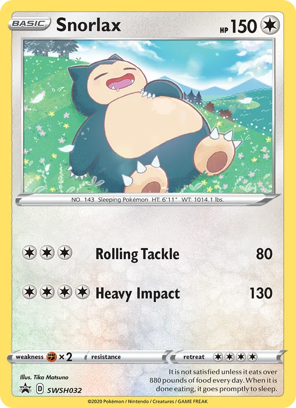 Snorlax — SWSH Black Star Promos #SWSH032 (Pokémon TCG card)