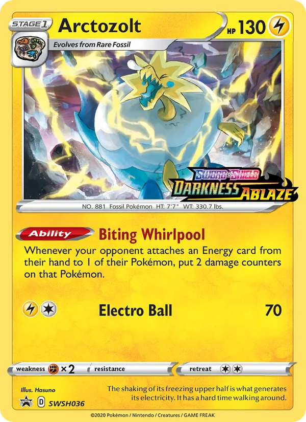 Arctozolt — SWSH Black Star Promos #SWSH036 (Pokémon TCG card)