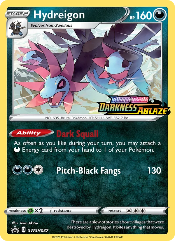 Hydreigon — SWSH Black Star Promos #SWSH037 (Pokémon TCG card)
