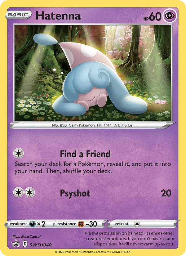 Hatenna — SWSH Black Star Promos #SWSH040 (Pokémon TCG card)