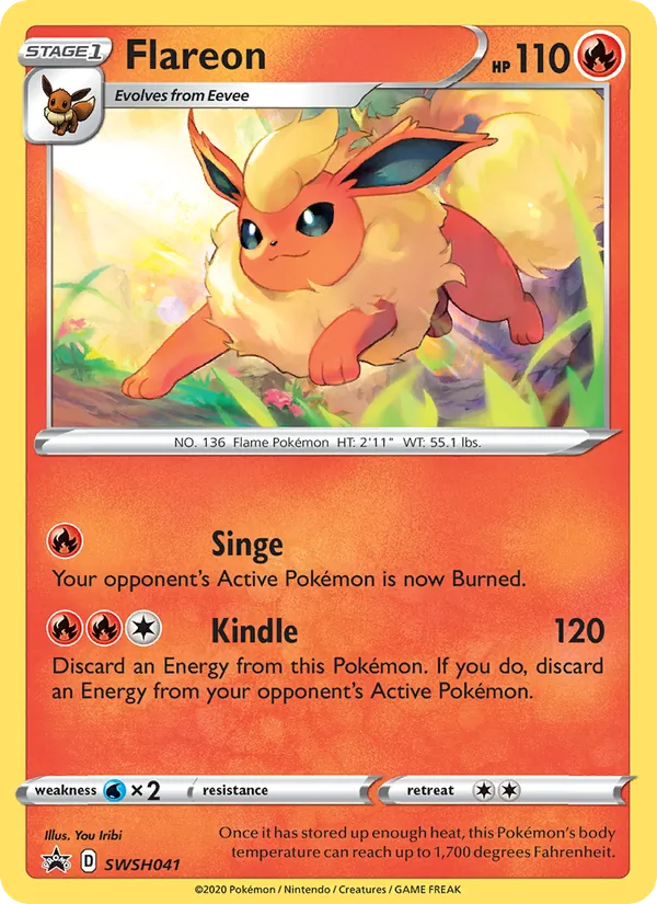 Flareon — SWSH Black Star Promos #SWSH041 (Pokémon TCG card)