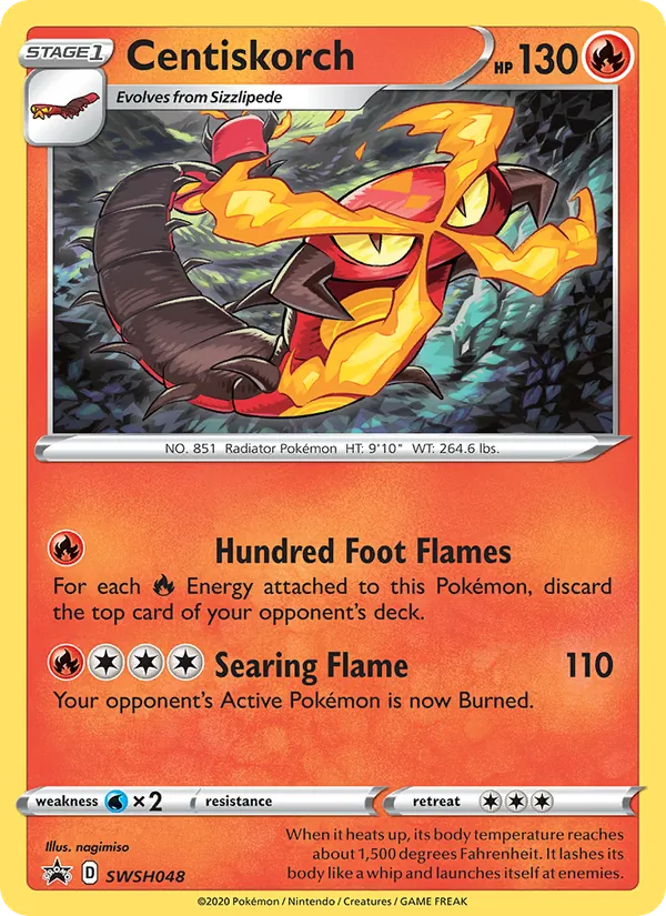 Centiskorch — SWSH Black Star Promos #SWSH048 (Pokémon TCG card)
