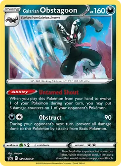 Galarian Obstagoon (SWSH Black Star Promos #SWSH059)