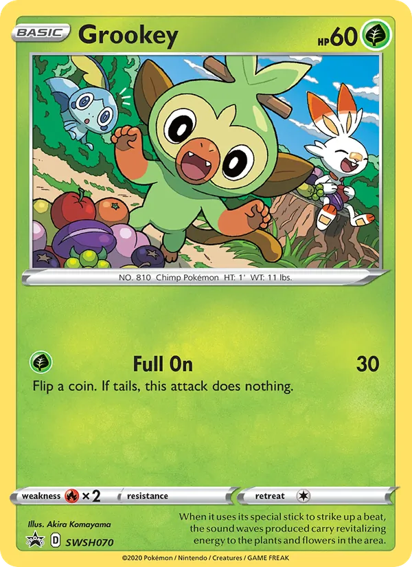 Grookey — SWSH Black Star Promos #SWSH070 (Pokémon TCG card)