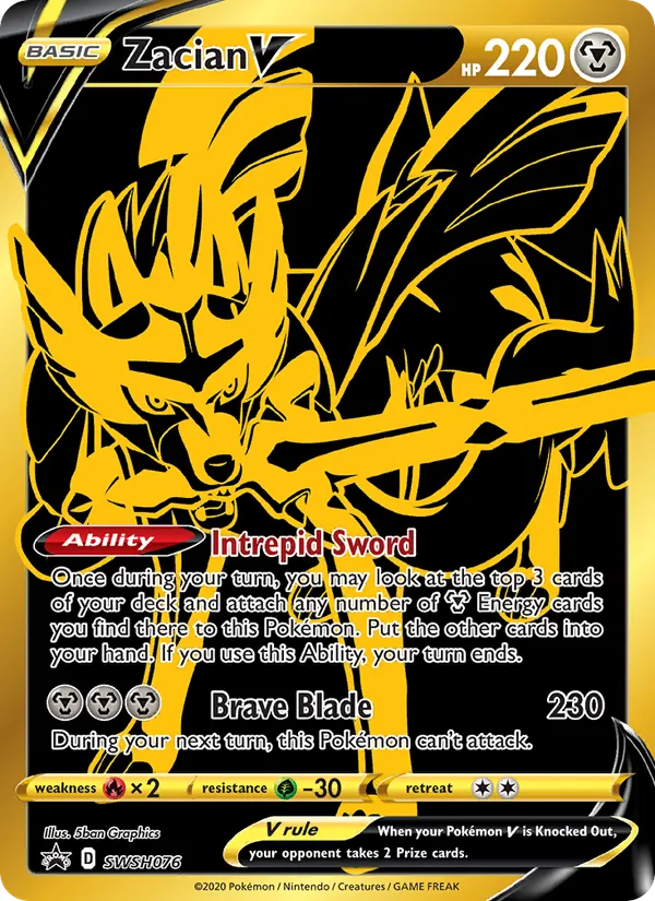 Zacian V — SWSH Black Star Promos #SWSH076 (Pokémon TCG card)