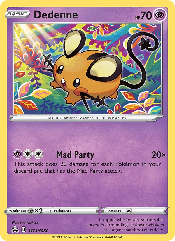 Dedenne — SWSH Black Star Promos #SWSH080 (Pokémon TCG card)