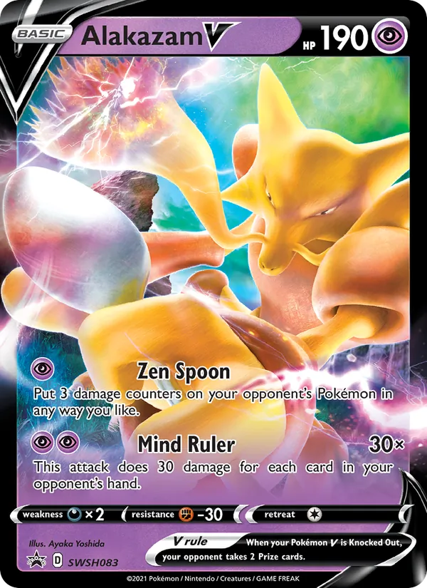 Alakazam V — SWSH Black Star Promos #SWSH083 (Pokémon TCG card)