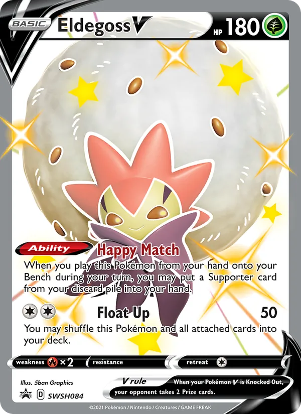 Eldegoss V — SWSH Black Star Promos #SWSH084 (Pokémon TCG card)
