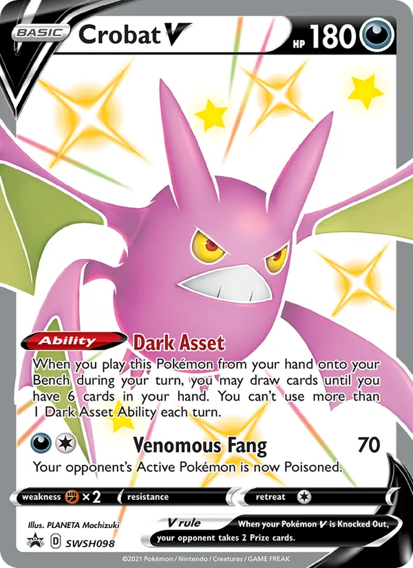 Crobat V — SWSH Black Star Promos #SWSH098 (Pokémon TCG card)
