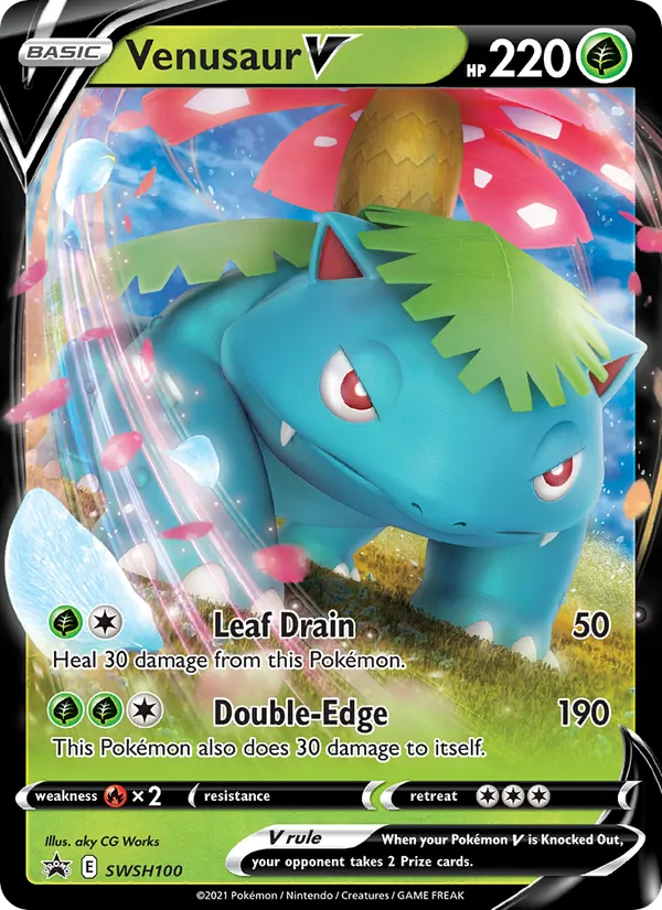 Venusaur V — SWSH Black Star Promos #SWSH100 (Pokémon TCG card)