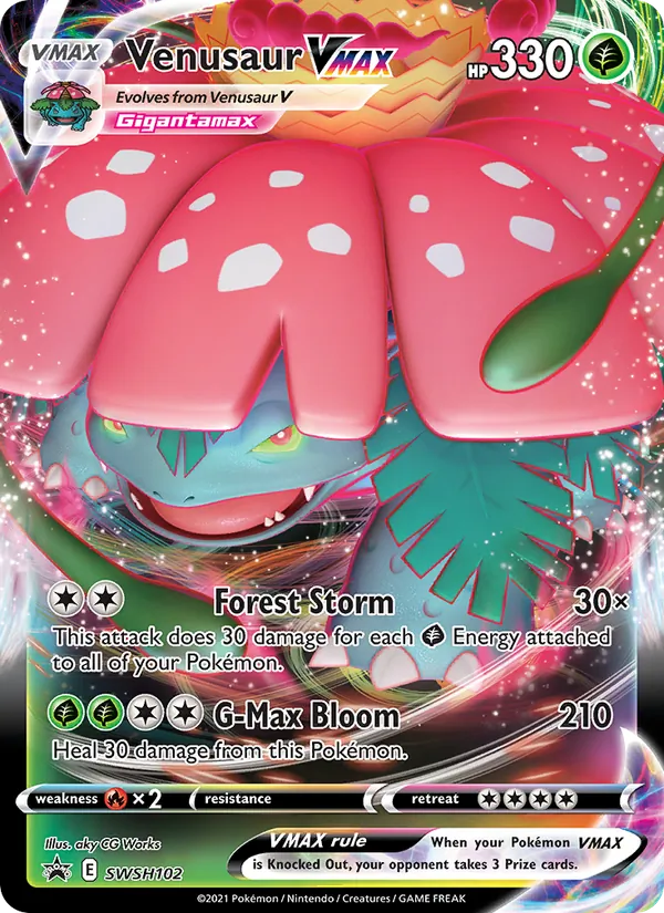 Venusaur VMAX — SWSH Black Star Promos #SWSH102 (Pokémon TCG card)