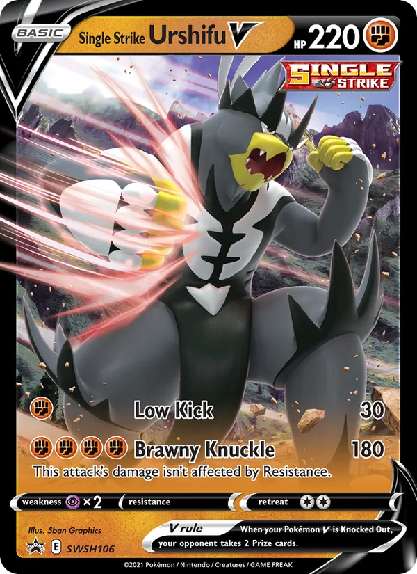 Single Strike Urshifu V — SWSH Black Star Promos #SWSH106 (Pokémon TCG card)