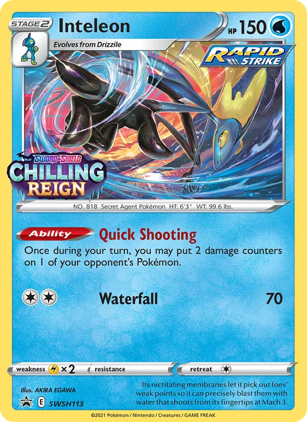 Inteleon — SWSH Black Star Promos #SWSH113 (Pokémon TCG card)