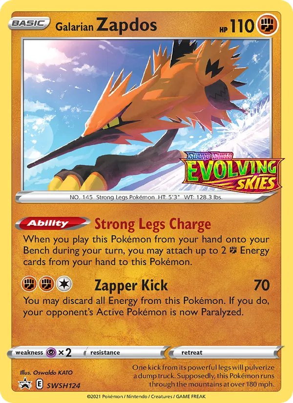 Galarian Zapdos — SWSH Black Star Promos #SWSH124 (Pokémon TCG card)
