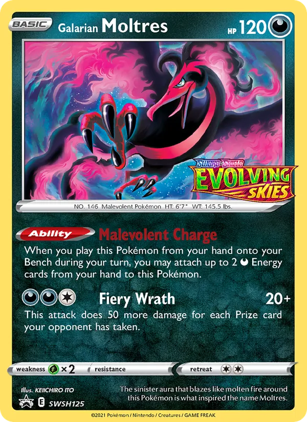 Galarian Moltres — SWSH Black Star Promos #SWSH125 (Pokémon TCG card)