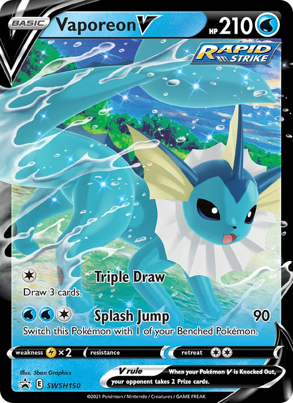 Vaporeon V — SWSH Black Star Promos #SWSH150 (Pokémon TCG card)