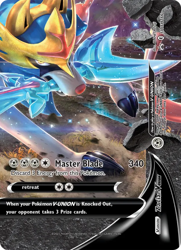 Zacian V-UNION — SWSH Black Star Promos #SWSH166 (Pokémon TCG card)