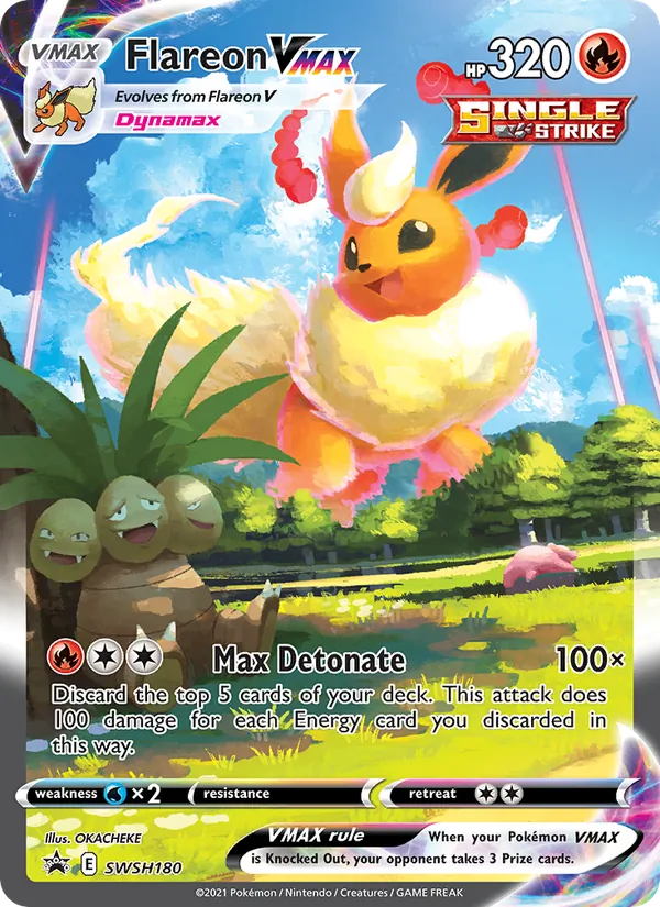 Flareon VMAX — SWSH Black Star Promos #SWSH180 (Pokémon TCG card)