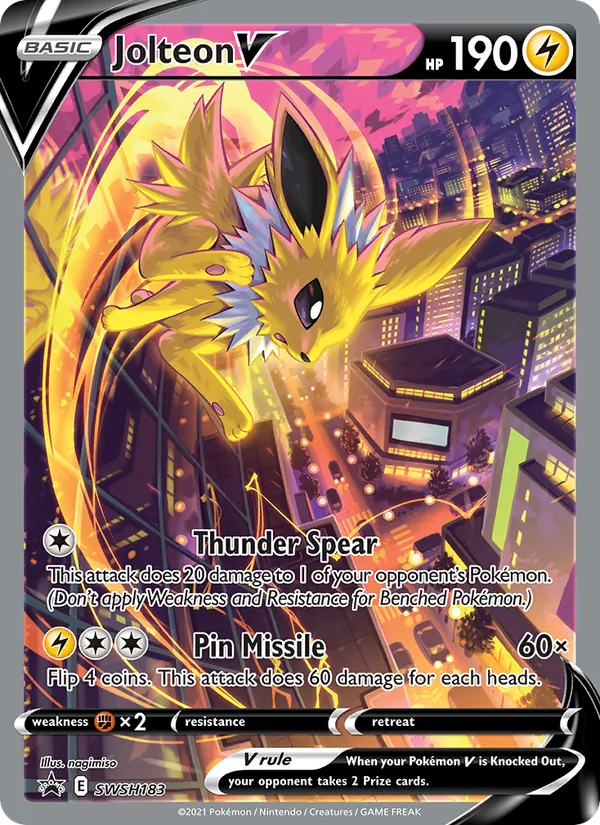 Jolteon V — SWSH Black Star Promos #SWSH183 (Pokémon TCG card)
