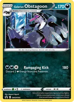 Galarian Obstagoon (SWSH Black Star Promos #SWSH193)