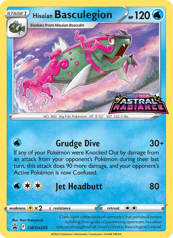 Hisuian Basculegion — SWSH Black Star Promos #SWSH205 (Pokémon TCG card)