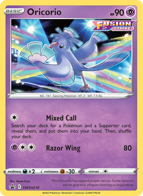 Oricorio — SWSH Black Star Promos #SWSH210 (Pokémon TCG card)