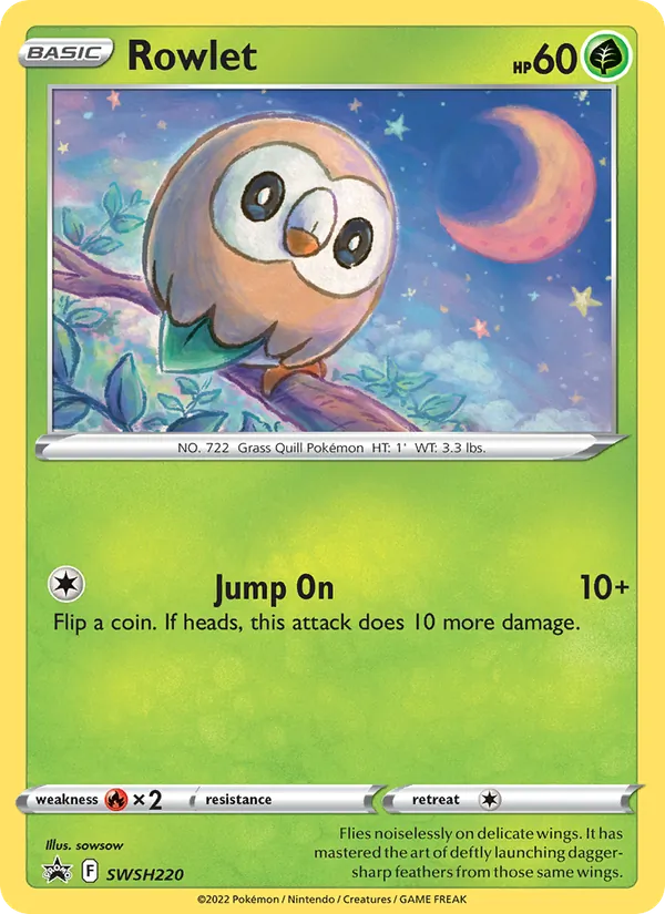 Rowlet — SWSH Black Star Promos #SWSH220 (Pokémon TCG card)
