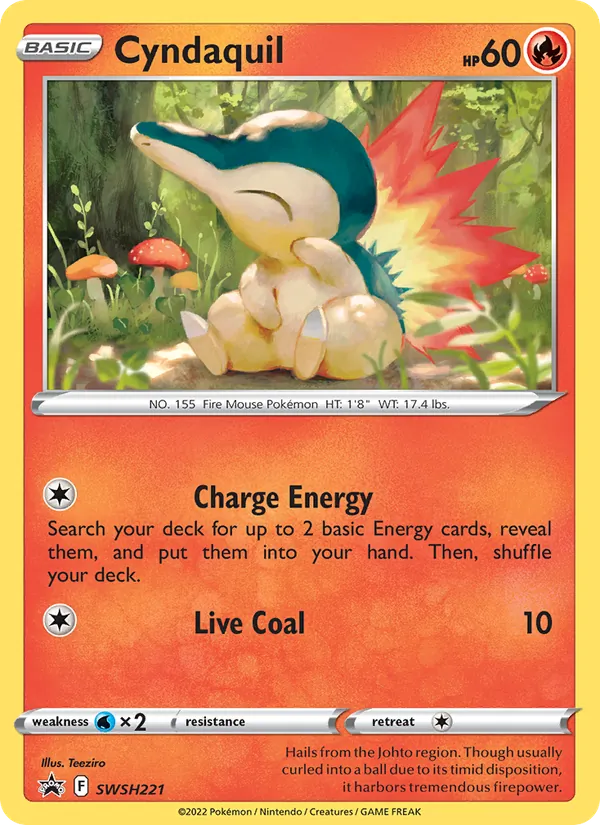Cyndaquil — SWSH Black Star Promos #SWSH221 (Pokémon TCG card)