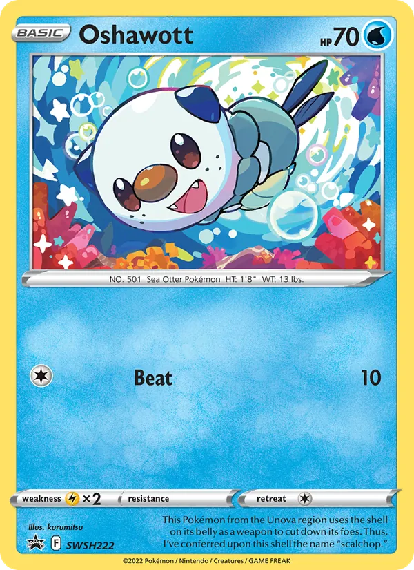 Oshawott — SWSH Black Star Promos #SWSH222 (Pokémon TCG card)