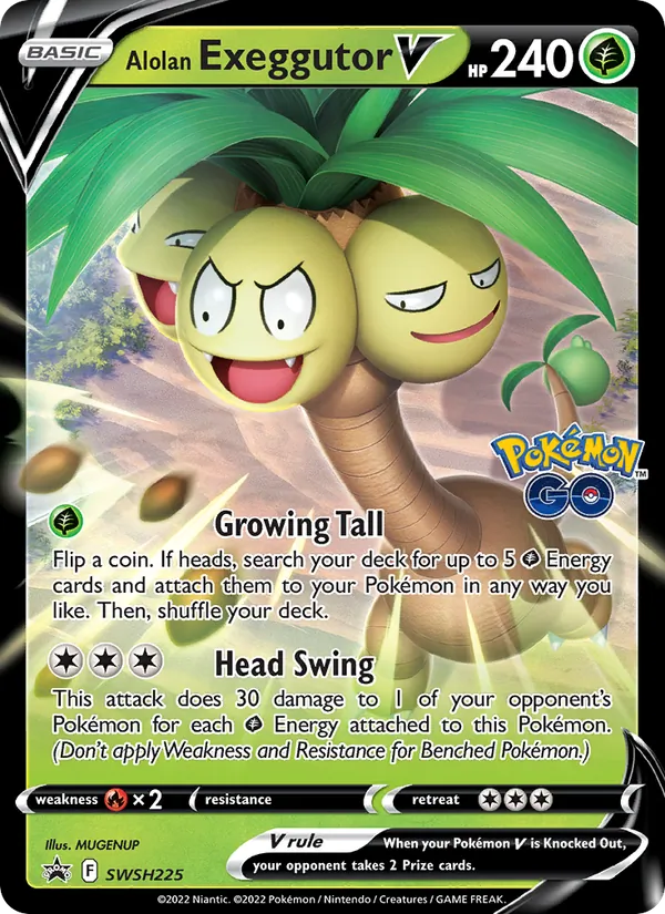 Alolan Exeggutor V — SWSH Black Star Promos #SWSH225 (Pokémon TCG card)
