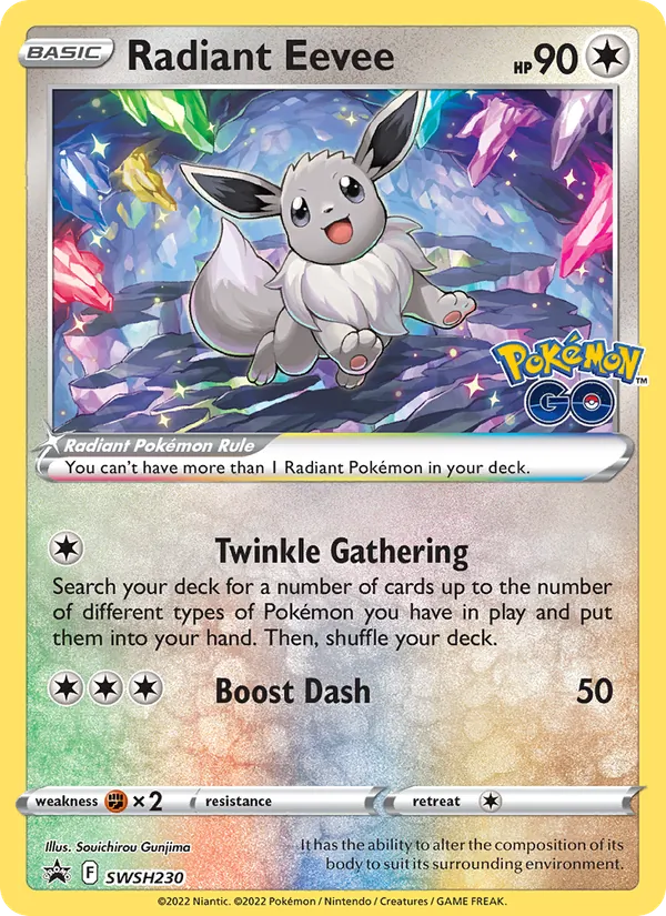 Radiant Eevee — SWSH Black Star Promos #SWSH230 (Pokémon TCG card)