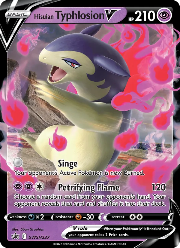 Hisuian Typhlosion V — SWSH Black Star Promos #SWSH237 (Pokémon TCG card)
